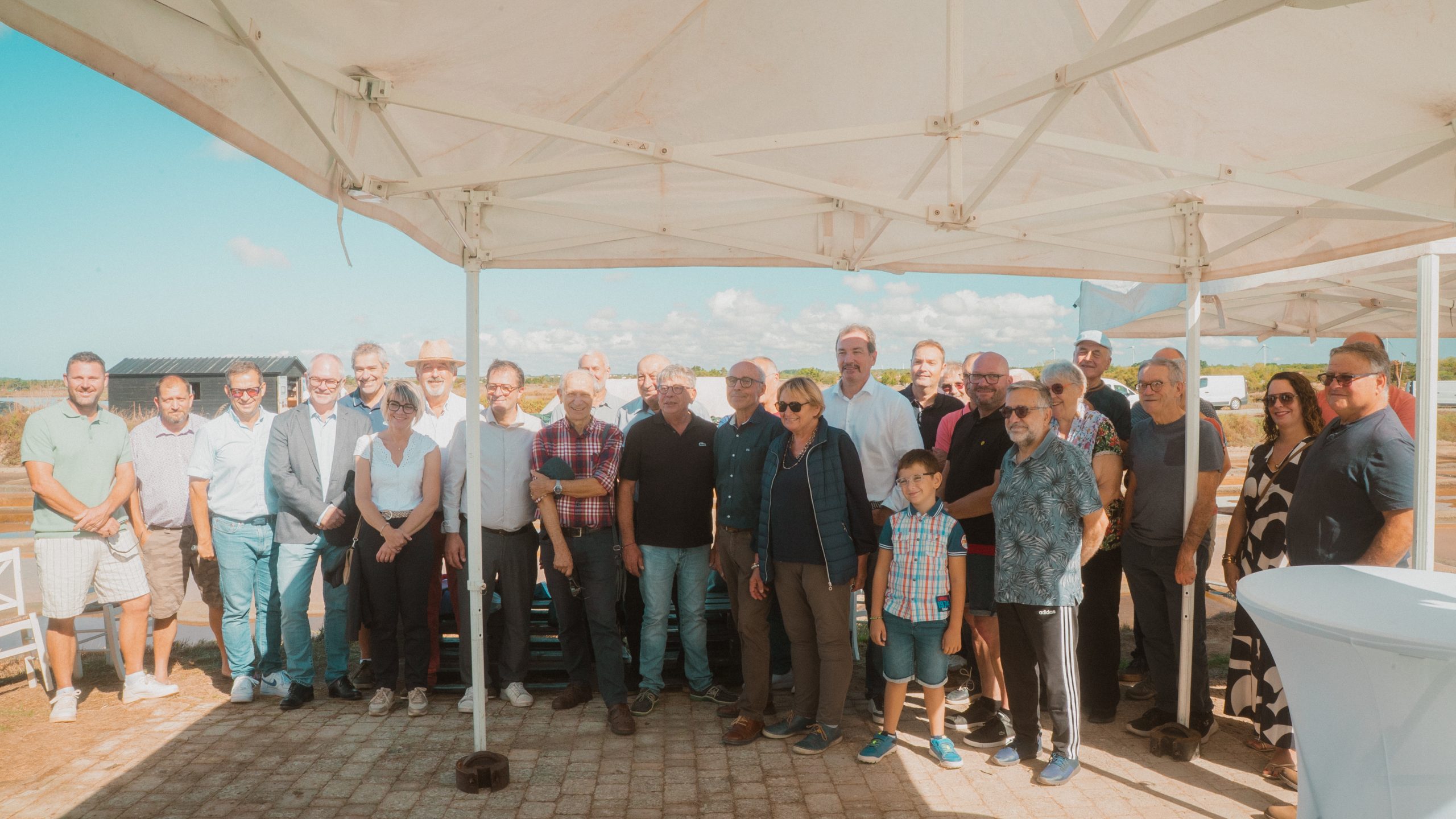 Daniel REMIGNON Stéphane VIOLLEAU ASMG Inauguration du mât marais île d'olonne